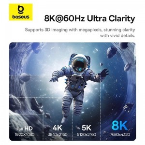 Baseus BS-OH064 8K 60Hz USB-C - HDMI kábel 1,5m - fekete