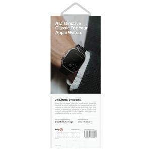 Uniq Osta rozsdamentes acél szíj Apple Watch 1/2/3/4/5/6/7/8/SE/SE2/Ultra 42/44/45/49mm - ezüst