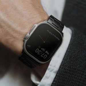 Uniq Osta Rozsdamentes Acélszíj Apple Watch 1/2/3/4/5/6/7/8/SE/SE2/Ultra 42/44/45/49mm - Fekete