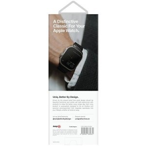 Uniq Osta Rozsdamentes Acélszíj Apple Watch 1/2/3/4/5/6/7/8/SE/SE2/Ultra 42/44/45/49mm - Fekete