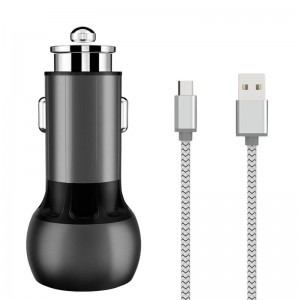 LDNIO C503Q 2USB Autós töltő + USB-C kábel