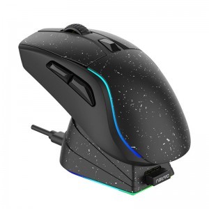 Vezeték nélküli gaming egér + töltőállomás Dareu A950 RGB 400-12000 DPI (fekete)