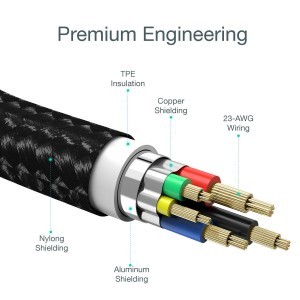 Choetech IP0039 USB-C / Lightning MFi kábel, 1.2m hosszú - fekete