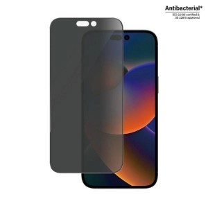 PanzerGlass Ultra-Wide Fit Antibacterial Privacy üvegfólia iPhone 14 Pro Max készülékhez