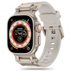 Tech-Protect Delta Pro szíj Apple Watch 4 / 5 / 6 / 7 / 8 / 9 / SE / Ultra 1 / 2 (42/44/45/49 mm) - bézs titánium