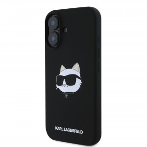 Karl Lagerfeld Liquid Silicone Choupette Head MagSafe tok iPhone 16 fekete