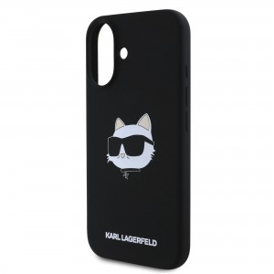 Karl Lagerfeld Liquid Silicone Choupette Head MagSafe tok iPhone 16 fekete