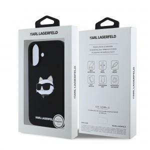 Karl Lagerfeld Liquid Silicone Choupette Head MagSafe tok iPhone 16 fekete