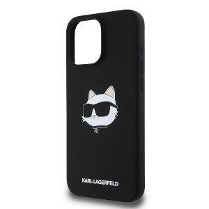 Karl Lagerfeld Liquid Silicone Choupette Head MagSafe tok iPhone 16 Pro Max Fekete