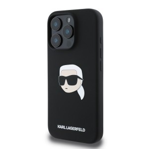 Karl Lagerfeld Liquid Silicone Karl Head MagSafe tok iPhone 16 Pro fekete