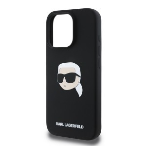 Karl Lagerfeld Liquid Silicone Karl Head MagSafe tok iPhone 16 Pro fekete