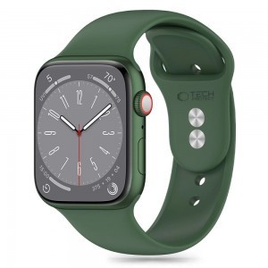 Tech-Protect Szilikon Szíj Apple Watch 4 / 5 / 6 / 7 / 8 / 9 / SE / Ultra 1 / 2 (42 / 44 / 45 / 49 mm) - Zöld