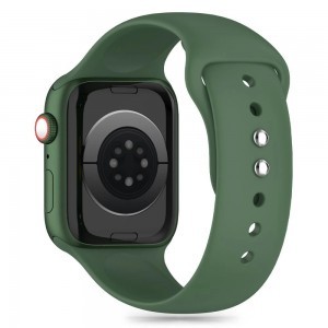 Tech-Protect Szilikon Szíj Apple Watch 4 / 5 / 6 / 7 / 8 / 9 / SE / Ultra 1 / 2 (42 / 44 / 45 / 49 mm) - Zöld