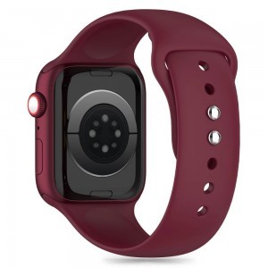 Tech-Protect szilikon szíj Apple Watch 4 / 5 / 6 / 7 / 8 / 9 / SE / Ultra 1 / 2 (42 / 44 / 45 / 49 mm) - Burgundy