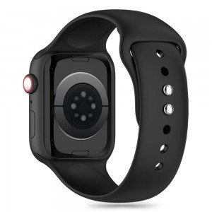 Tech-Protect Szilikon Szíj Apple Watch 4 / 5 / 6 / 7 / 8 / 9 / SE (38 / 40 / 41 mm) - Fekete