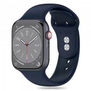 Tech-Protect Szilikon Szíj Apple Watch 4 / 5 / 6 / 7 / 8 / 9 / SE / Ultra 1 / 2 (42 / 44 / 45 / 49 mm) - Kék