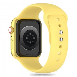 Tech-Protect Szilikon Szíj Apple Watch 4 / 5 / 6 / 7 / 8 / 9 / SE (38 / 40 / 41 mm) - Sárga