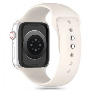 Tech-Protect szilikon szíj Apple Watch 4 / 5 / 6 / 7 / 8 / 9 / SE (38 / 40 / 41 mm) - Bézs