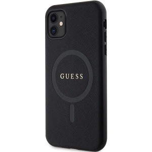 Guess GUHMN61PSAHMCK case for iPhone 11 - black Saffiano MagSafe