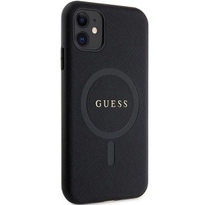 Guess GUHMN61PSAHMCK case for iPhone 11 - black Saffiano MagSafe