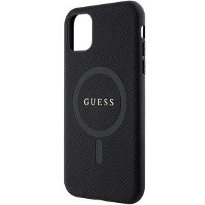 Guess GUHMN61PSAHMCK case for iPhone 11 - black Saffiano MagSafe