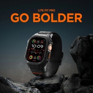 Spigen Lite Fit Pro tok szíjjal Apple Watch Ultra 1 / 2 (49 mm) - matt fekete