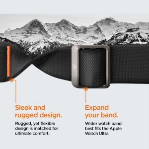 Spigen Lite Fit Pro tok szíjjal Apple Watch Ultra 1 / 2 (49 mm) - matt fekete