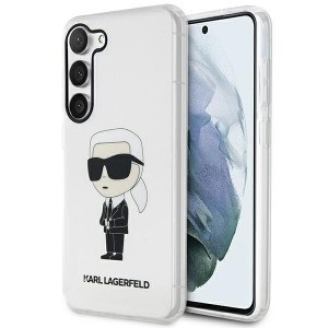 Eredeti Pouch KARL LAGERFELD Ikonik Karl Lagerfeld KLHCS23SHNIKTCT Samsung Galaxy S23 transparent tok