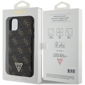 Original Case GUESS hardcase 4G Triangle Metal Logo GUHCN61PG4GPK iPhone 11 tok fekete