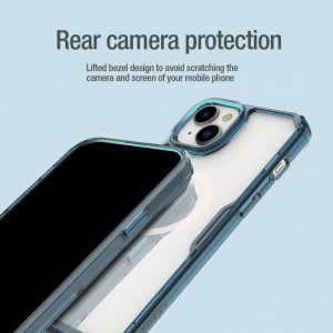 Nillkin Nature Pro Magnetic TPU tok iPhone 15 transparent-blue