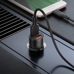 Borofone autós töltő BZ19 Wisdom - 2xUSB - 12W USB-Micro USB kábellel fekete