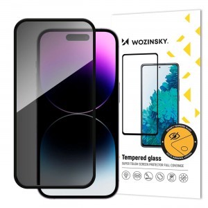 Wozinsky Privacy Glass edzett üvegfólia iPhone 16 Plus-hoz kémellenes szűrővel