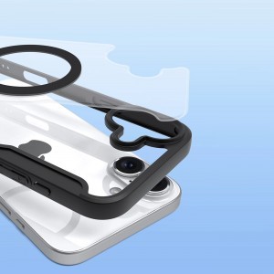 Dux Ducis Skin X Pro iPhone 16 tok MagSafe kompatibilitással és fliptok - fekete