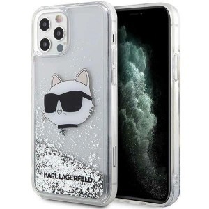 Karl Lagerfeld KLHCP12MLNHCCS iPhone 12/ 12 Pro 6.1" silver/silver hardcase Glitter Choupette Head