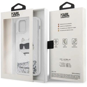 Karl Lagerfeld KLHCP12MLNHCCS iPhone 12/ 12 Pro 6.1" silver/silver hardcase Glitter Choupette Head