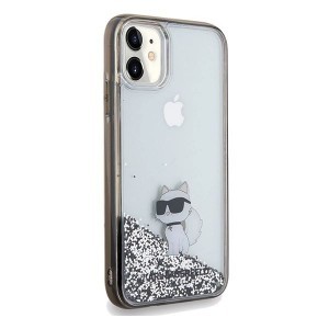 Karl Lagerfeld Liquid Glitter Choupette tok iPhone 11 - átlátszó