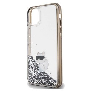 Karl Lagerfeld Liquid Glitter Choupette tok iPhone 11 - átlátszó