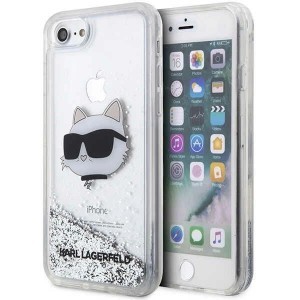 Karl Lagerfeld KLHCI8LNHCCS iPhone 7/8/SE 2020/2022 ezüst/ezüst keménytok Glitter Choupette Fej tok