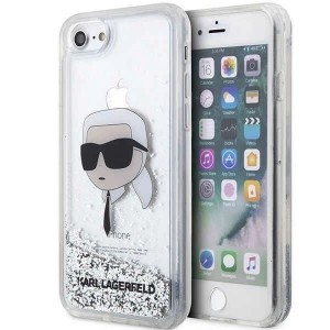 Karl Lagerfeld KLHCI8LNKHCH iPhone 7/8/SE 2020/2022 ezüst/ezüst kemény tok Glitter Karl Head