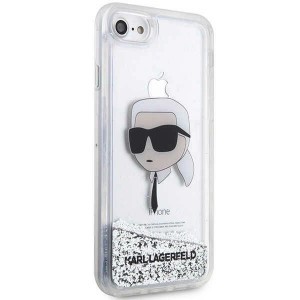 Karl Lagerfeld KLHCI8LNKHCH iPhone 7/8/SE 2020/2022 ezüst/ezüst kemény tok Glitter Karl Head