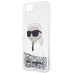 Karl Lagerfeld KLHCI8LNKHCH iPhone 7/8/SE 2020/2022 ezüst/ezüst kemény tok Glitter Karl Head