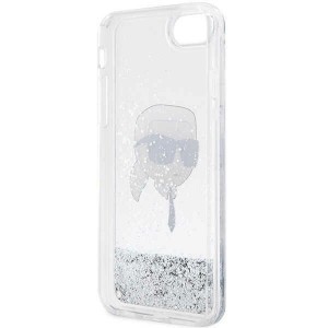 Karl Lagerfeld KLHCI8LNKHCH iPhone 7/8/SE 2020/2022 ezüst/ezüst kemény tok Glitter Karl Head