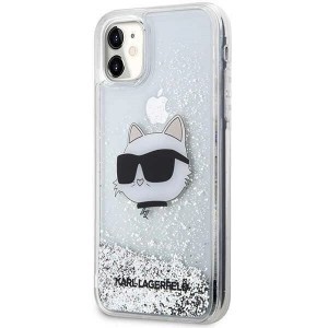 Karl Lagerfeld KLHCN61LNCHCS iPhone 11 ezüst/ezüst védőtök Glitter Choupette Head