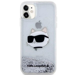 Karl Lagerfeld KLHCN61LNCHCS iPhone 11 ezüst/ezüst védőtök Glitter Choupette Head