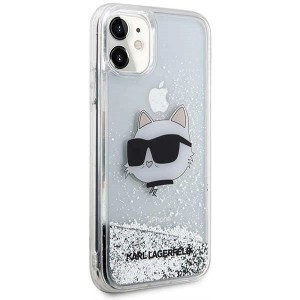 Karl Lagerfeld KLHCN61LNCHCS iPhone 11 ezüst/ezüst védőtök Glitter Choupette Head