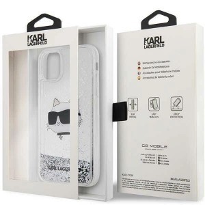 Karl Lagerfeld KLHCN61LNCHCS iPhone 11 ezüst/ezüst védőtök Glitter Choupette Head