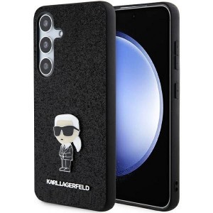 Karl Lagerfeld Fixed Glitter Ikonik Logo Metal Pin tok Samsung Galaxy S24+ - fekete