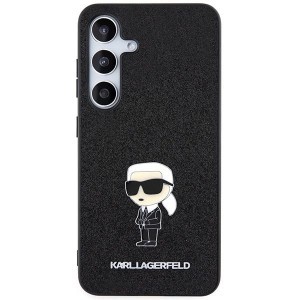 Karl Lagerfeld Fixed Glitter Ikonik Logo Metal Pin tok Samsung Galaxy S24+ - fekete