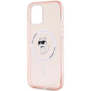 Karl Lagerfeld IML Choupette MagSafe tok iPhone 12/12 Pro - rózsaszín