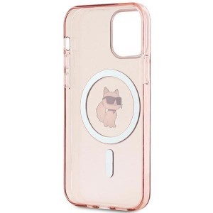 Karl Lagerfeld IML Choupette MagSafe tok iPhone 12/12 Pro - rózsaszín